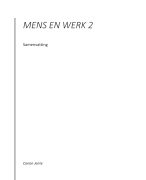 Samenvatting Mens en Werk 2