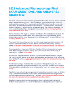 6521 Advanced Pharmacology Final EXAM QUESTIONS AND ANSWERS// GRADED A+