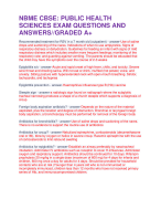 NBME CBSE: PUBLIC HEALTH SCIENCES EXAM QUESTIONS AND ANSWERS//GRADED A+
