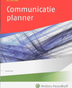 Communicatieplanner Samenvatting 