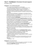 Samenvatting aardrijkskunde - Hoofdstuk 2: Mondiaal klimaatvraagstuk - De wereld van, vwo 5
