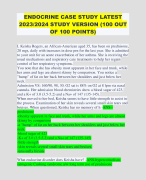 ENDOCRINE CASE STUDY LATEST 2023/2024 STUDY VERSION (100 OUT OF 100 POINTS)   