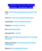 LICENSE TEST FOR VEHICLE DAMAGE  APPRAISAI 2023