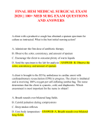 FINAL HESI MEDICAL SURGICAL EXAM  2020 || 100+ MED SURG EXAM QUESTIONS  AND ANSWERS