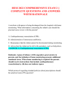 HESI COMPREHENSIVE EXAM || 2OO HESI  COMPREHENSIVE Q & A WITH RATIONALE  || ALREADY GRADED A+