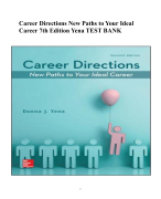 Career Directions New Paths to Your Ideal  Career 7th Edition Yena TEST BANK