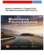 Business Foundations: A Changing World  13th Edition