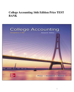 College Accounting 16th Edition