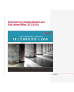 Contemporary Canadian Business Law  12th Edition 