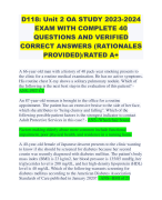 D118: Unit 2 OA STUDY 2023-2024 EXAM WITH COMPLETE 40 QUESTIONS AND VERIFIED CORRECT ANSWERS (RATIONALES PROVIDED)/RATED A+ 