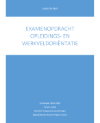Examentaak opleidings en werkveldorientatie (OWVO)