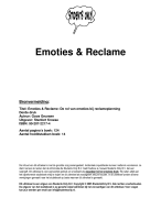 Emoties & reclame Samenvatting 