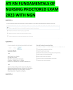 ATI RN FUNDAMENTALS OF NURSING PROCTORED EXAM 2023 WITH NGN 