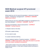 NGN Medical surgical ATI proctored  exam 2019