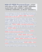 NGN ATI PEDS Proctored Exam LATEST  2023-2024 ACTUAL EXAM LATEST VERSIONS QUESTIONS AND CORRECT ANSWERS  (VERIFIED ANSWERS) |ALREADY GRADED A+