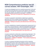 NGN Comprehensive predictor test 85  correct answer, VATI Greenlight, VATI