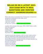 RELIAS ED RN A LATEST 20232024 EXAM WITH 70 REAL QUESTIONS AND VERIFIED CORRECT ANSWERS/GRADED A+ 