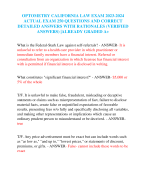 OPTOMETRY CALIFORNIA LAW EXAM 2023-2024 ACTUAL EXAM 250 QUESTIONS AND CORRECT DETAILED ANSWERS WITH RATIONALES (VERIFIED ANSWERS) |ALREADY GRADED A+ 