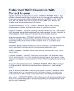 Elaborated TNCC Questions With  Correct Answer