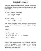 Ekponen Matematika Kelas 9