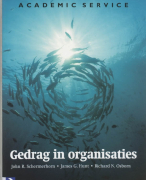 Gedrag in organisaties Samenvatting 