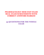 2023 PHARMACOLOGY HESI EXIT EXAM REAL EXAM SCREENSHOTS WITH CORRECT ANSWERS MARKED