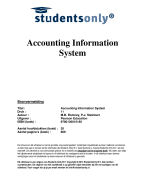 Accounting information system Samenvatting 