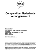 Compendium van het Nederlands vermogensrecht Samenvatting 