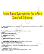 NEW 2023 RELIAS BASIC DYSRHYTHMIA WITH CORRECT QUESTIONS  AND ANSWERS FROM EXPERTS n the T wave ate originatin -flutter with 2 1. normal sinus rhythm: heart rhythm originating in the sinoatrial node with a rate  in patients at rest of 60 to 100 beats per 