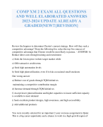 COMP XM 2 EXAM ALL QUESTIONS AND WELL ELABORATED ANSWERS 2023-2024 UPDATE ALREADY A GRADED|NEW!!