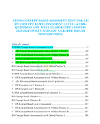 ATI RN CONCEPT BASED ASSESMENT |TEST FOR ATI RN CONCEPT BASED ASSESMENT LEVEL 1-4 1000+ QUESTIONS AND WELL ELABORATED ANSWERS 2023-2024 UPDATE ALREADY A GRADED |BRAND NEW!!