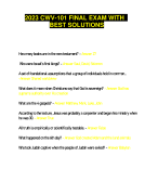 2023 CWV-101 FINAL EXAM WITH  BEST SOLUTIONS