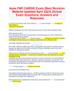 Apea FNP CARDIO Exam (Best Revision Material Updated April 2023) (Actual Exam Questions, Answers