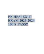 PN HESI EXIT EXAM 2023-2024 100% PASS!!
