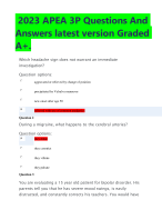 2023 APEA 3P Questions And Answers latest version Graded A+.