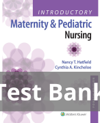 Introductory Maternity and Pediatric Nursing 4th Edition Test Bank