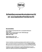 Arbeidsovereenkomstenrecht en sociaalzekerheidsrecht Samenvatting 
