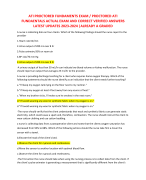 ATI PROCTORED FUNDAMENTS EXAM / PROCTORED ATI FUNDAENTALS ACTUAL EXAM AND CORRECT VERIFIED ANSWERS LATEST UPDATES 2023-2024 |ALREADY A GRADED