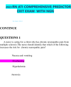 2023 RN ATI COMPREHENSIVE PREDICTOR  EXIT EXAM WITH NGN