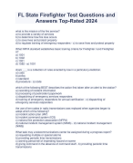 FL State Firefighter Test Questions and Answers Top-Rated 2024