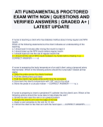 ATI FUNDAMENTALS PROCTORED EXAM WITH NGN | QUESTIONS AND VERIFIED ANSWERS | GRADED A+ | LATEST UPDATE