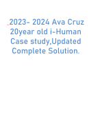 2023- 2024 Ava Cruz 20year old i-Human Case study,Updated Complete Solution