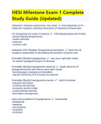 HESI Milestone Exam 1 Complete Study Guide (Updated) | Latest 2023/2024