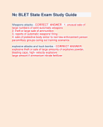 Nc BLET State Exam Study Guide