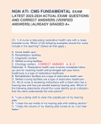 NGN ATI: CMS FUNDAMENTAL EXAM  LATEST 2023-2024 ACTUAL EXAM QUESTIONS  AND CORRECT ANSWERS (VERIFIED  ANSWERS) |ALREADY GRADED A+