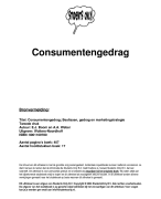 Consumentengedrag Samenvatting 