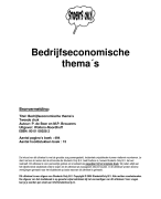 Bedrijfseconomische thema\'s Samenvatting 