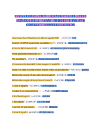 TEXAS IRRIGATION LICENSE EXAM LATEST 2023-2024 REAL EXAM 100 QUESTIONS AND CORRECT ANSWERS|AGRADE