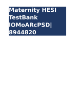 Maternity Hesi Testbank 2022