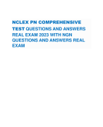 NCLEX PN COMPREHENSIVE TEST QUESTIONS AND ANSWERS REAL EXAM 2023 WITH NGN QUESTIONS AND ANSWERS REAL EXAM